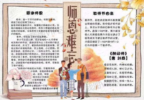 教师节感恩老师的手抄报创意图片合集