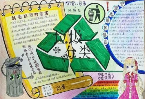 关于垃圾分类的手抄报5张