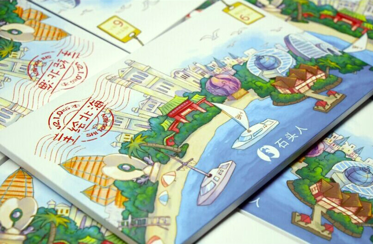北海手绘地图 北海手绘地图