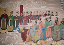 洛阳周公庙壁画:周公分封 洛阳周公庙壁画:周公分封