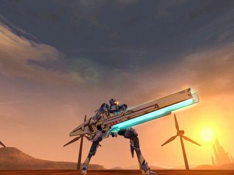 装备了粒子武器的远战型机甲 装备了粒子武器的远战型机甲