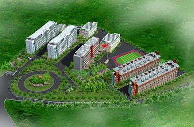 安丰职业中专学校全景图 安丰职业中专学校全景图