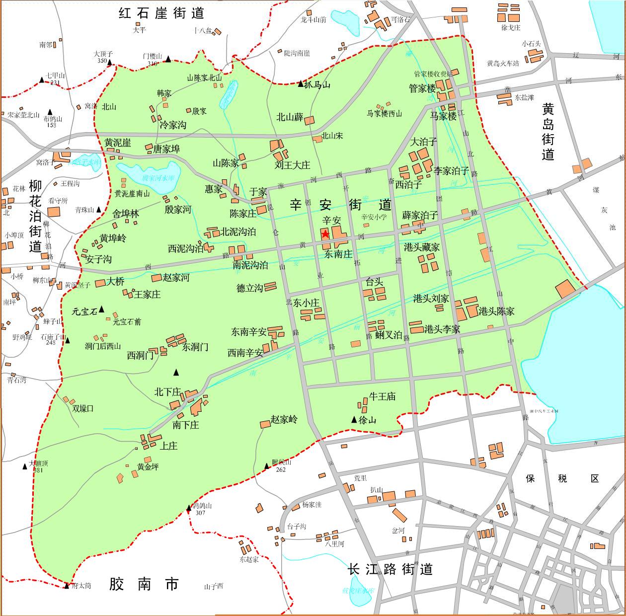 辛安街道辖区内村居地理位置 辛安街道辖区内村居地理位置