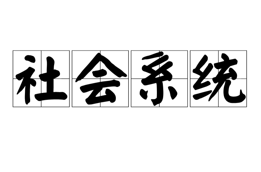 社会系统 社会系统