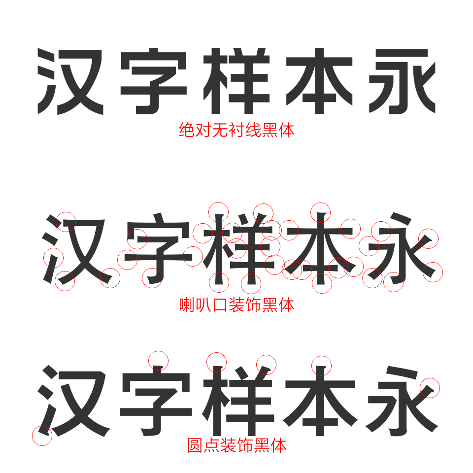 带有装饰的黑体 带有装饰的黑体