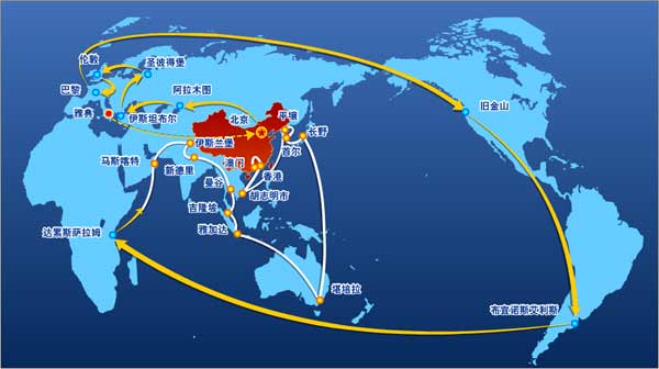 奥运火炬国际传播路线 奥运火炬国际传播路线
