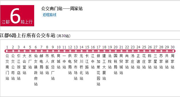 扬州公交江都6路 扬州公交江都6路