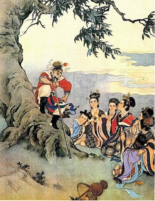 孙悟空蟠桃园戏七仙女 孙悟空蟠桃园戏七仙女
