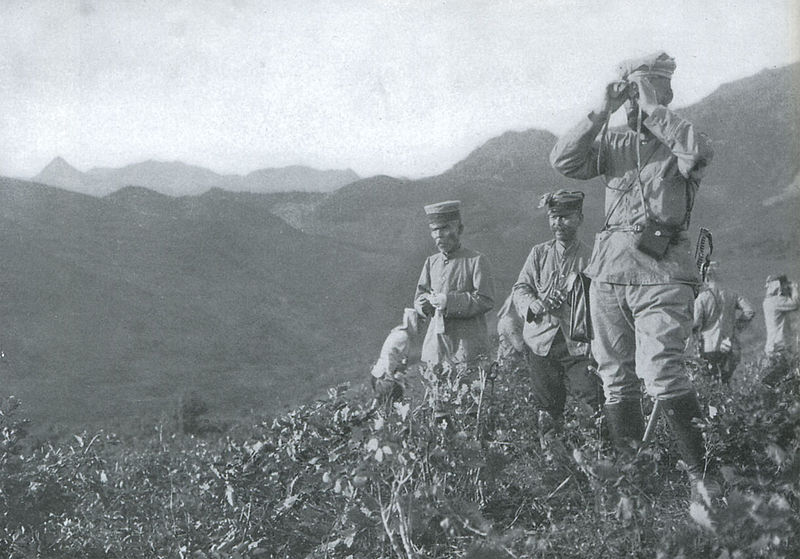 黑木为桢视察阵地 黑木为桢视察阵地
