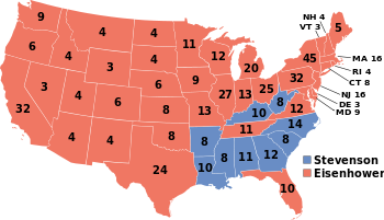 1952年美国总统选举结果 1952年美国总统选举结果