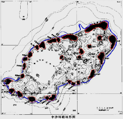 中沙大环礁地形图 中沙大环礁地形图
