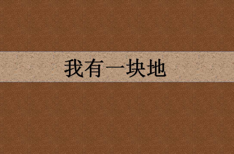 我有一块地
