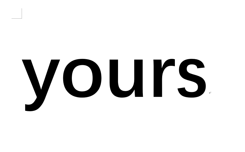yours(英语单词)