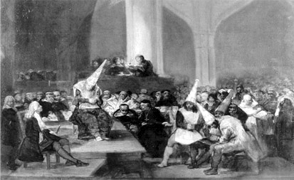 西班牙画家戈雅所画的《宗教裁判所》 西班牙画家戈雅所画的《宗教裁判所》