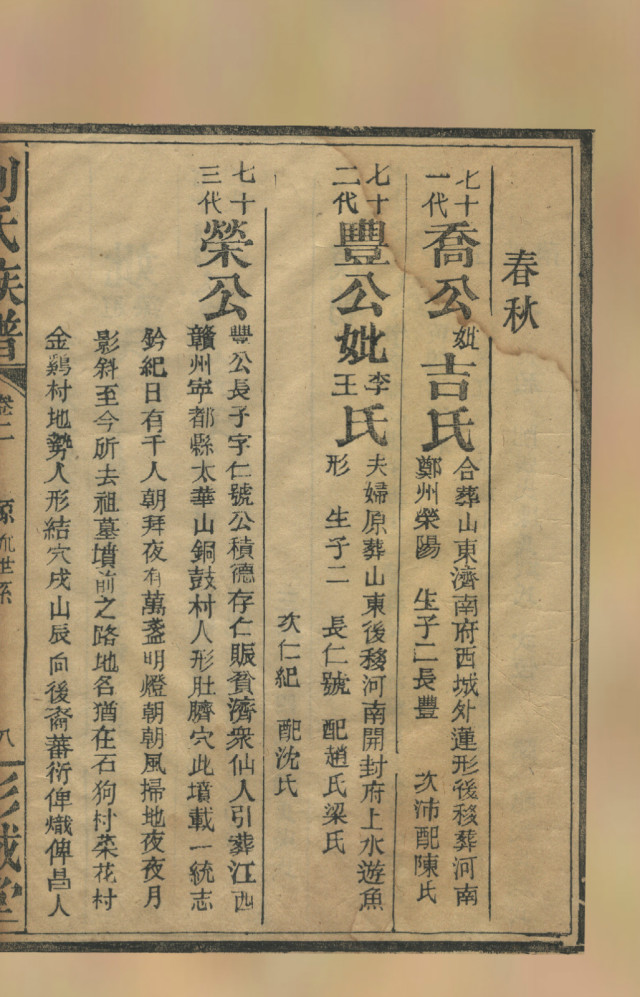 刘氏族谱 刘氏族谱