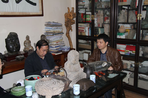 蒲子谦与着名作家贾平凹在一起 蒲子谦与着名作家贾平凹在一起