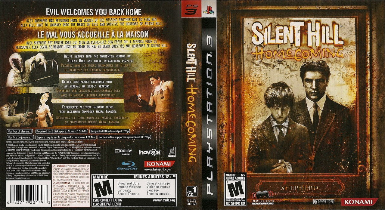 PS3《寂静岭:归乡》封面 PS3《寂静岭:归乡》封面