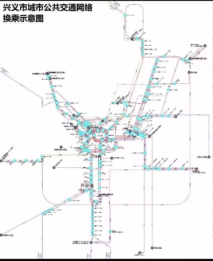 兴义城市公交网路换乘示意图 兴义城市公交网路换乘示意图