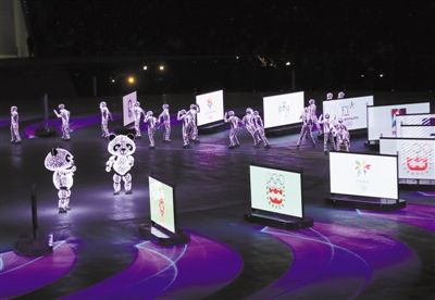 图为平昌冬奥会闭幕式上的“北京八分钟”表演。 图为平昌冬奥会闭幕式上的“北京八分钟”表演。