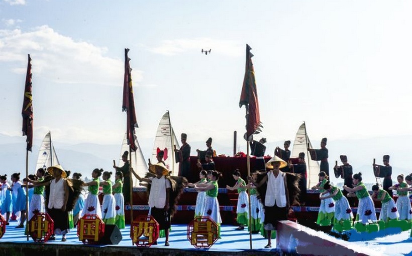邛海渔家出海祭祀祈福 邛海渔家出海祭祀祈福