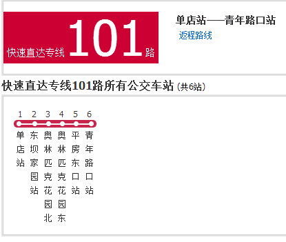 北京公交快速直达专线101路