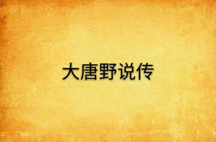 大唐野说传