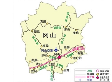 冈山县交通图 冈山县交通图