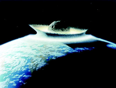 近地小行星撞击地球想像图 近地小行星撞击地球想像图