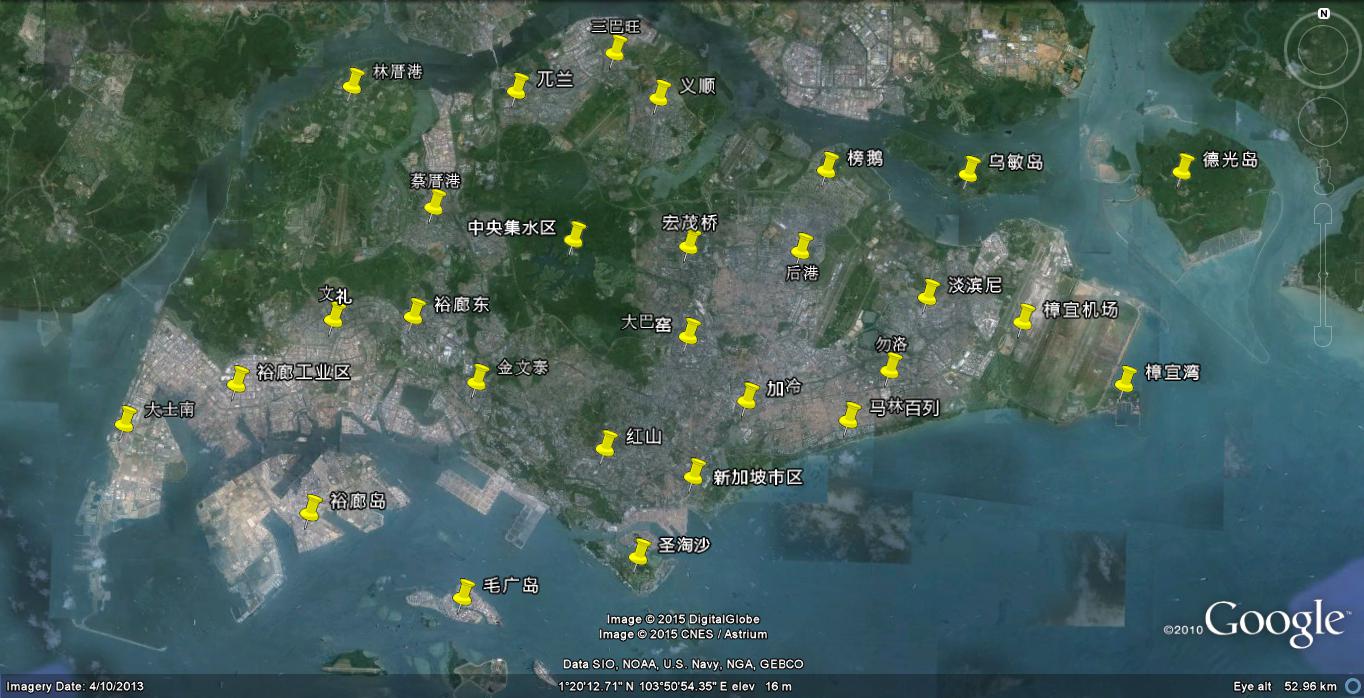 新加坡卫星地图 新加坡卫星地图