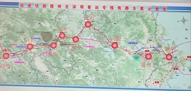 赣深客专示意图 赣深客专示意图