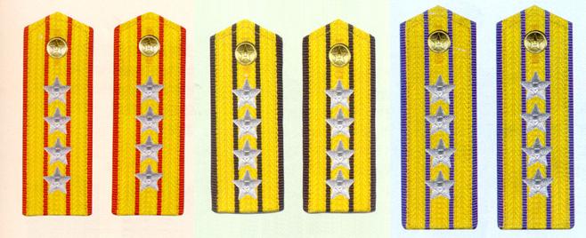 陆海空军大校常服肩章(1988—2007) 陆海空军大校常服肩章(1988—2007)