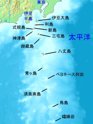 青之岛在伊豆诸岛的位置 青之岛在伊豆诸岛的位置