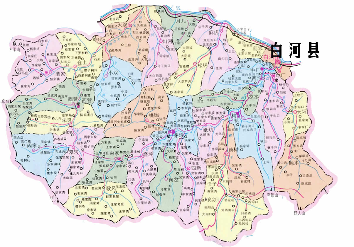 白河县地图 白河县地图