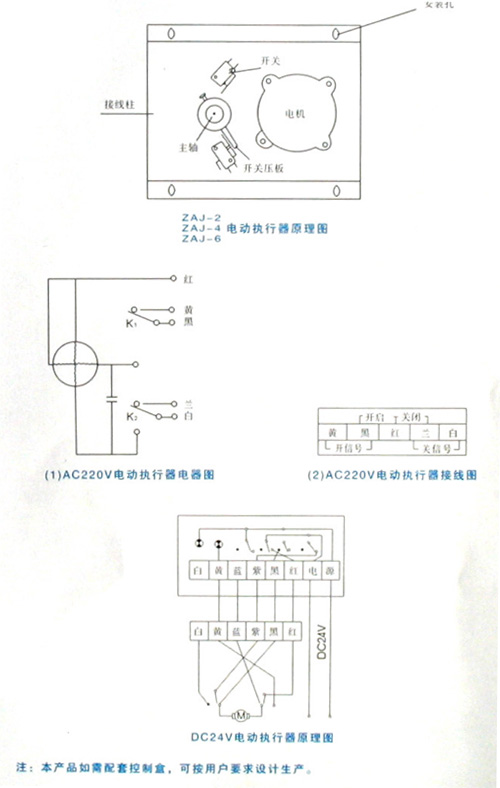 电动执行器接线图 电动执行器接线图