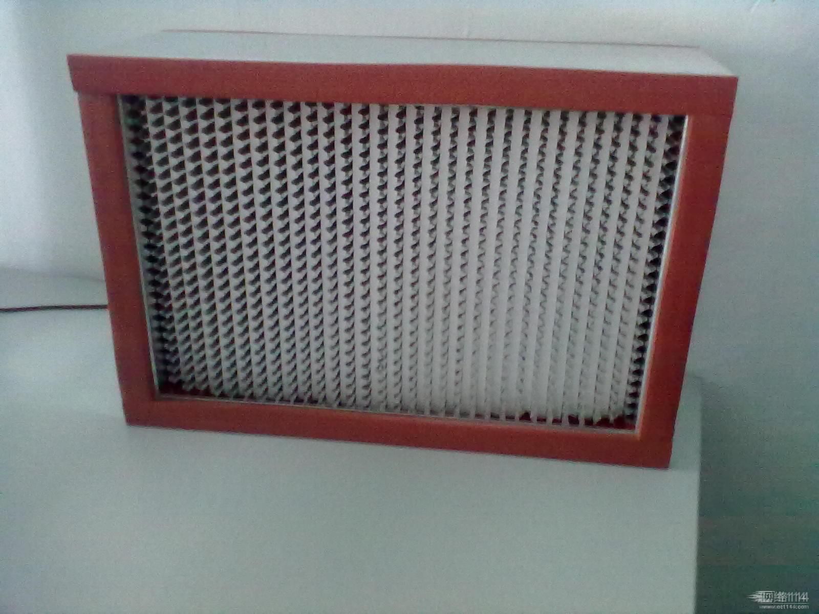 耐高温有隔板高效过滤器