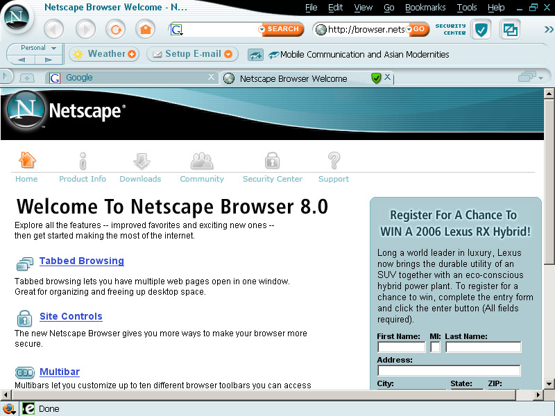 Netscape Browser Netscape Browser