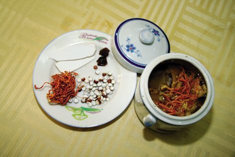 虫草花炖瘦肉及其食材 虫草花炖瘦肉及其食材