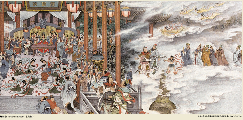 蟠桃会绘画(局部) 蟠桃会绘画(局部)