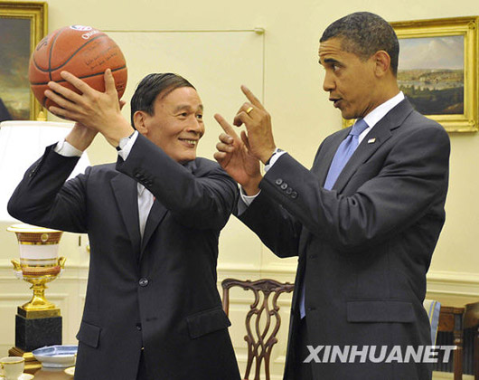 美国总统欧巴马在首都华盛顿白宫会见王岐山 美国总统欧巴马在首都华盛顿白宫会见王岐山