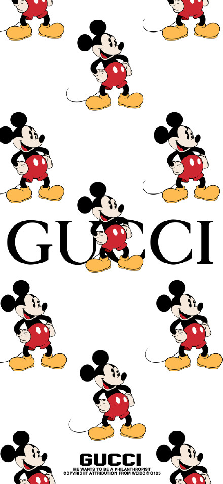 GUCCI米奇手机壁纸图片高清 2020GUCCI米奇壁纸竖屏无水印6