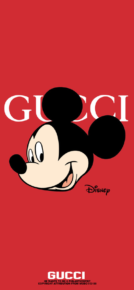 GUCCI米奇手机壁纸图片高清 2020GUCCI米奇壁纸竖屏无水印5