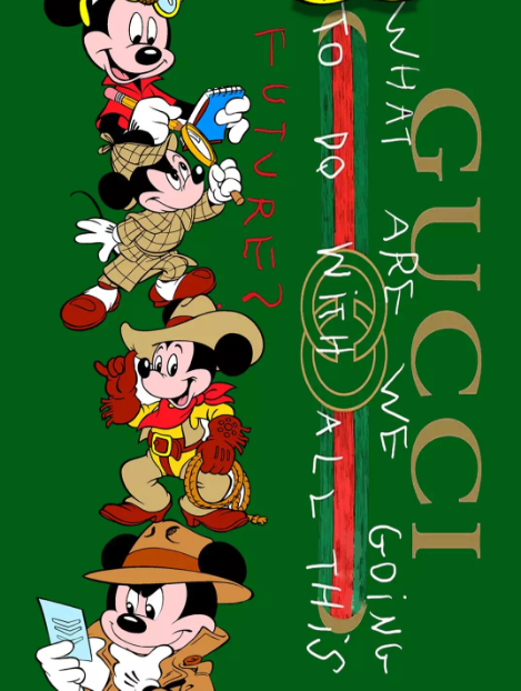 GUCCI米奇手机壁纸图片高清 2020GUCCI米奇壁纸竖屏无水印10