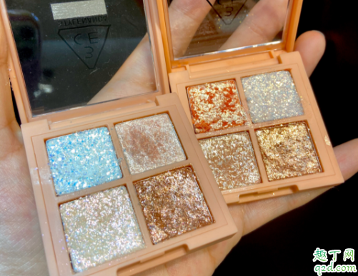 3CE四色眼影Glitter Bomb什么颜色 3CE glitter bomb试色5