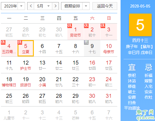 立夏为什么总在5月5日 每年立夏是什么时间2