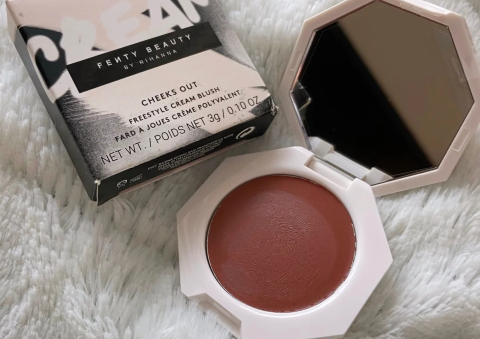 Fenty Beauty新品cheeks out腮红膏#10试色，黄皮真香！2