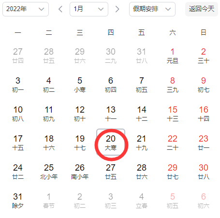 大寒是三九还是四九2022  ​2